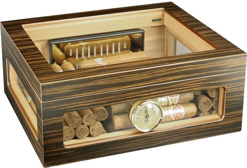 adorini Treviso Deluxe Glass Top Humidor Free shipping