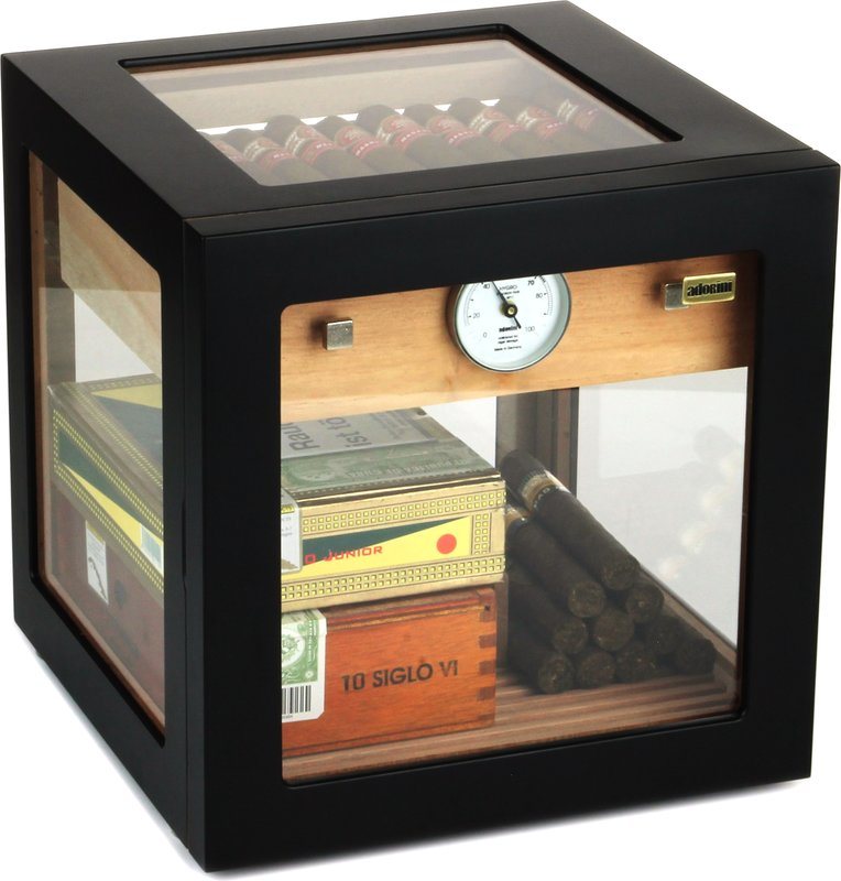 adorini Cube Deluxe Humidor Black Free shipping 12 Reviews