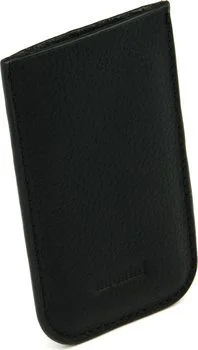 Kožené černé pouzdro Adorini - ořezávač ve tvaru karty 70	