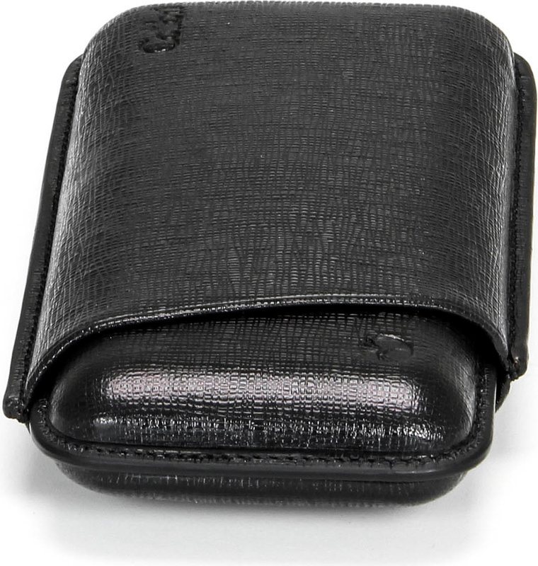 Colibri Corona Leather Cigar Case Black On Black