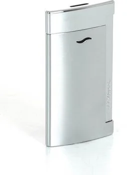 Zapalovač S.T. Dupont Slim 7 broušený chromovaný, šedá barva
