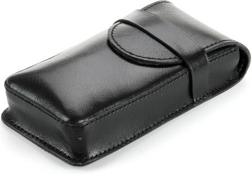 حقيبة سيجار جلد بوفالو لـ3 سيجار سوداء