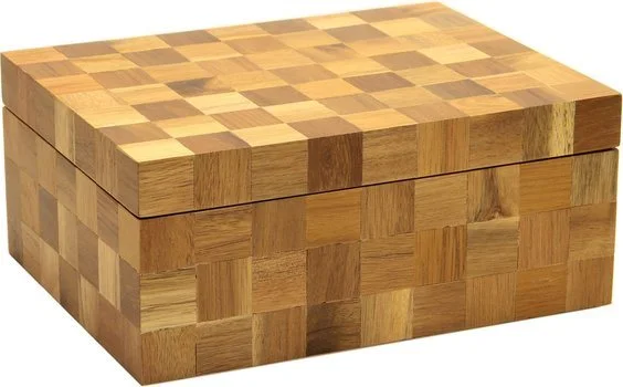 체크문양 우드 휴미더(Checkered Wood Humidor)