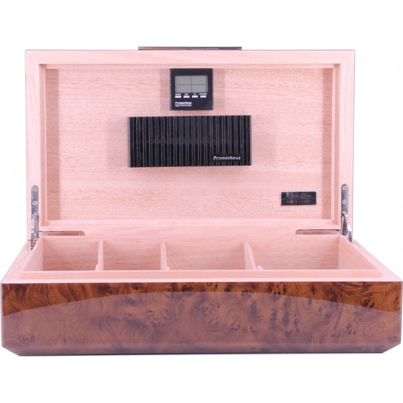 Prometheus Humidor Walnut 100 Cigars Octagon Free shipping