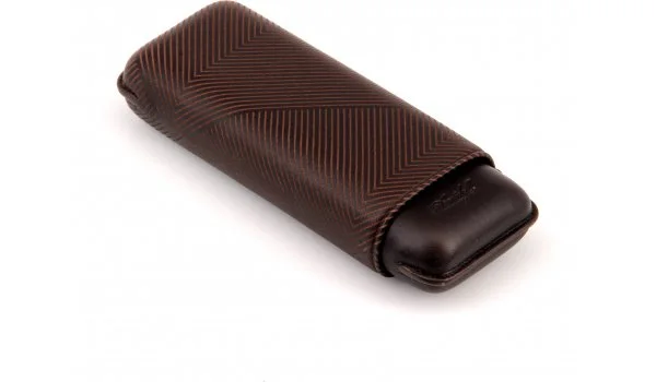 Davidoff Sikarikotelo XL-2 ruskea nahka 'Leaf'