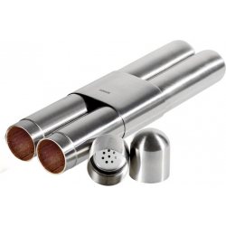 Adorini cigar case high-grade steel satin finish/cedar 2 cigars