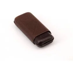 Davidoff cigar case leather R-2 brown 1