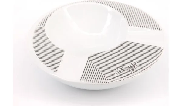 Davidoff ashtray porcelain round 2 cigars ADF