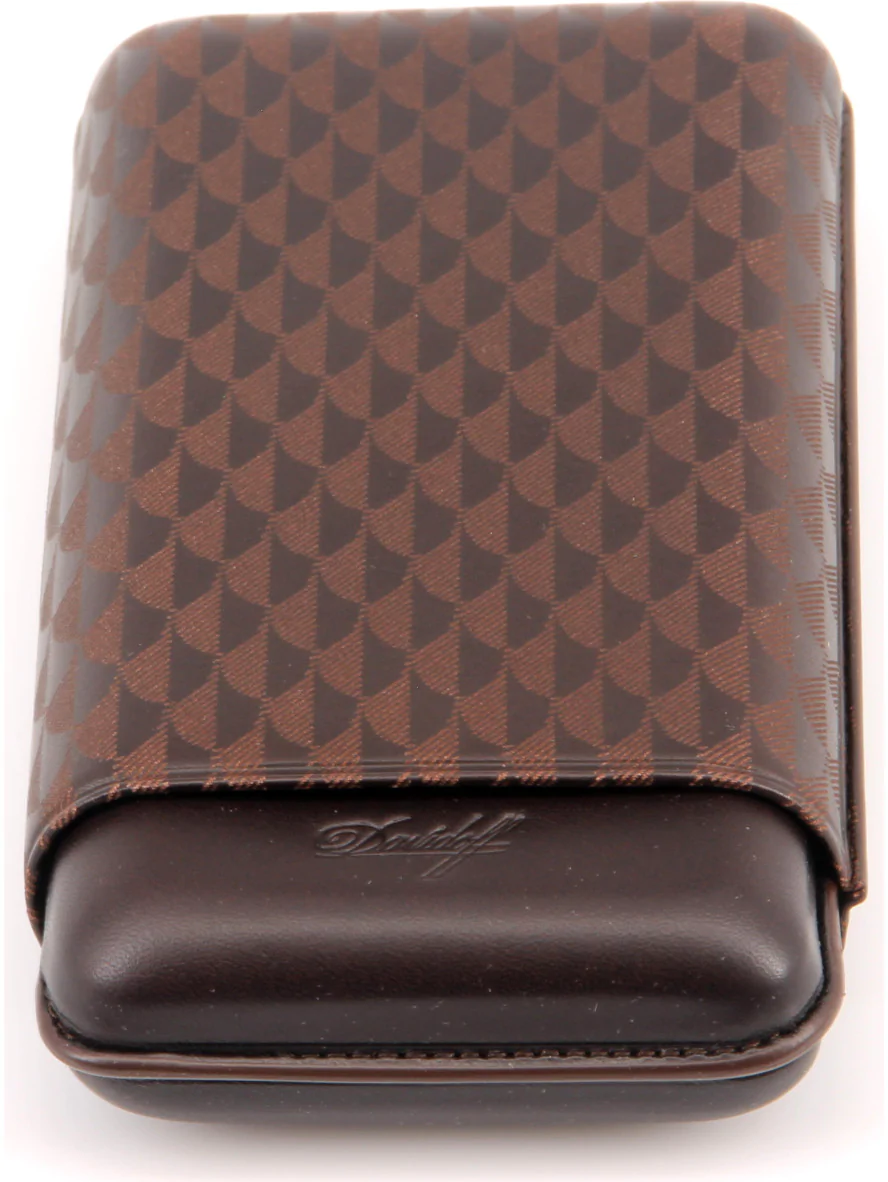 Davidoff Cigar Case XL2 Brown Leather Curing – Lighters Direct