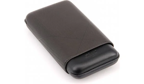 Davidoff cigar case XL-3 leather black leaf