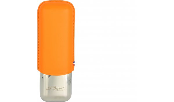 ST Dupont fém szivar doboz narancssárga színben két szivar tárolására
