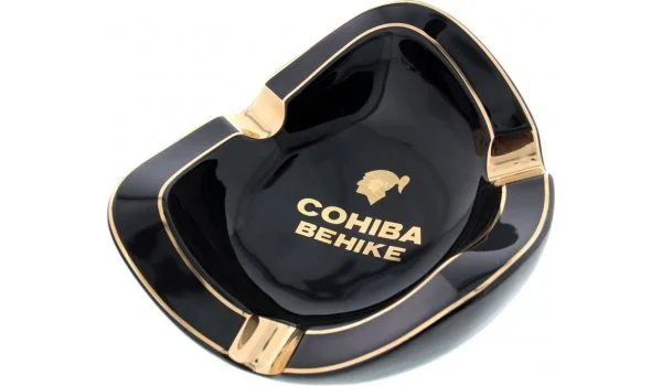 Cohiba pepeljara za cigare Behike crni zlatni porculan