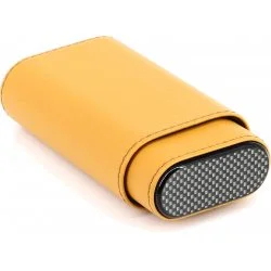 Cigar Leather Case Yellow / Carbon