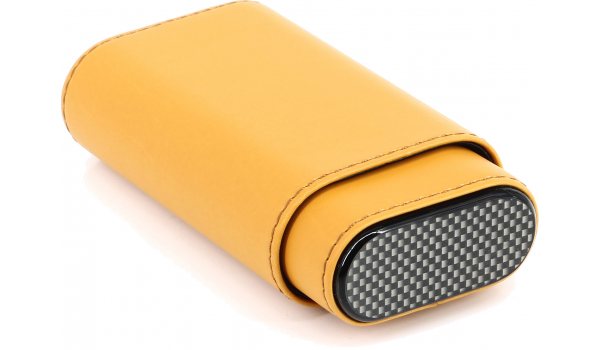 Cigar Leather Case Yellow / Carbon 