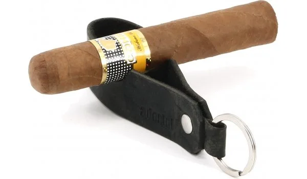 adorini Cigar & Pibe Rest Læder Nøglering Sort