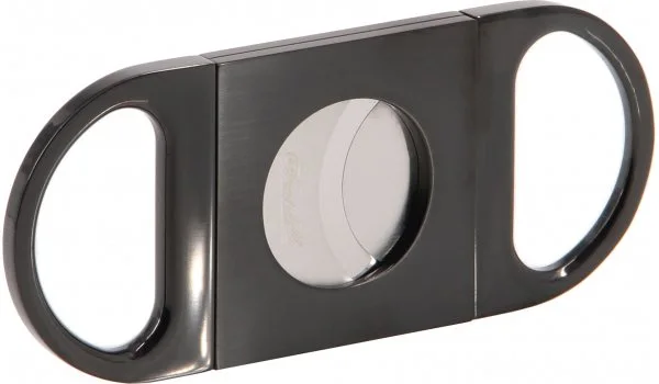 Davidoff Double Blade Cigar Cutter Stainless Steel Brushed Black