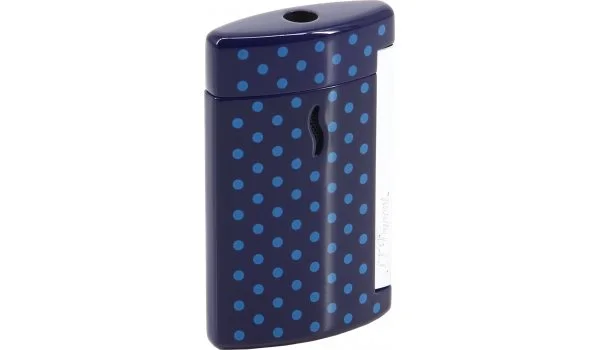 S.T. Dupont Minijet Lighter lilla med blå prikker