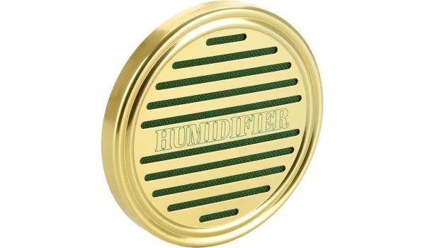 Kruhový pěnový zvlhčovač zlaté barvy