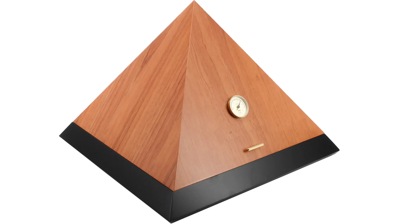 adorini Humidor Pyramid Deluxe L BiColor Cedro Black