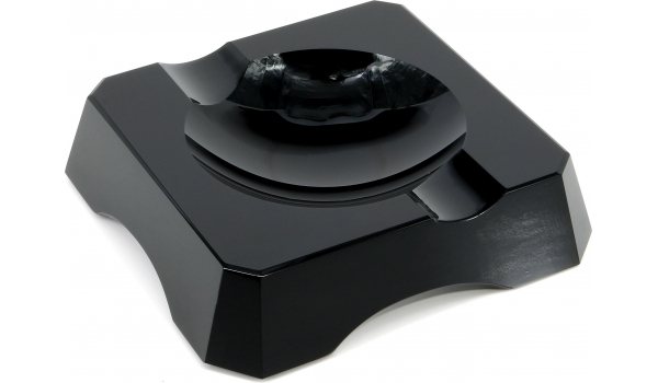 Cigar Ashtray Crystal Glass Black