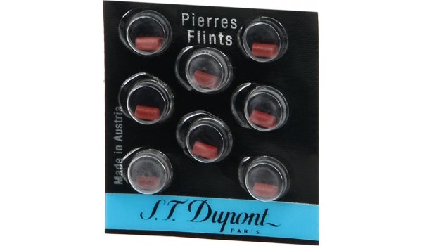 S.T. Dupont Flints 8 stk Rød