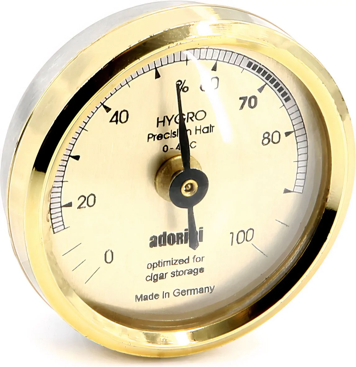 Silver Analog Hygrometer with Glass Face - CheapHumidors