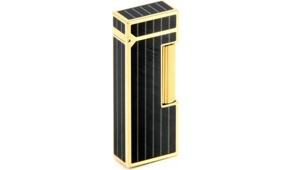 Dunhill Rollagas Charcoal Pinstripe Preto Ouro