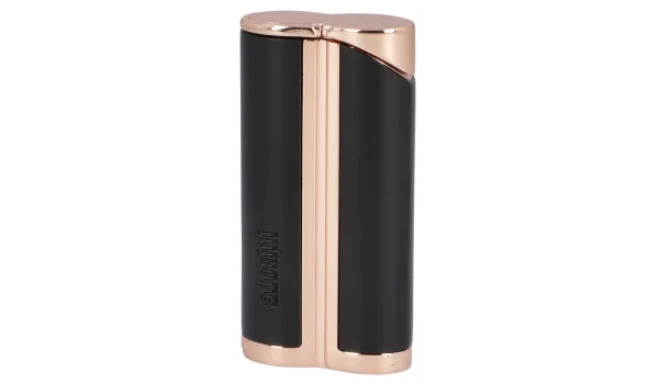 adorini Single Jet Curve Lighter Black / Rose Gold incl. Cigar Punch