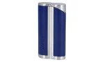 adorini Single Jet Curve Lighter Blue / Satin Silver incl. Cigar Punch