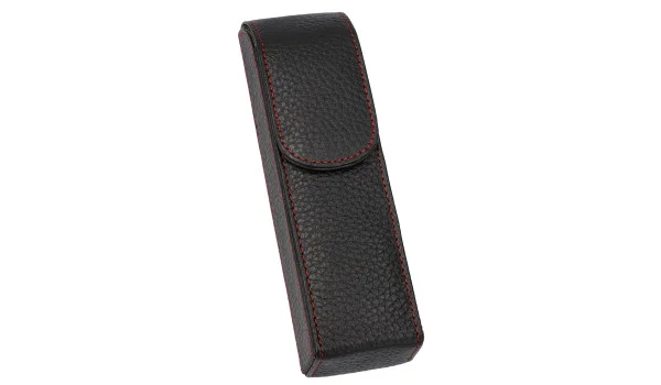 adorini pocket cigar case 2 cigars black with red yarn