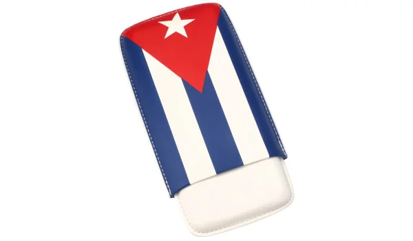 Θήκη πούρων Κουβανική Σημαία για 3 πούρα