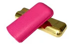 S.T. Dupont cigar case for 2 cigars pink/golden 183245 photo 2