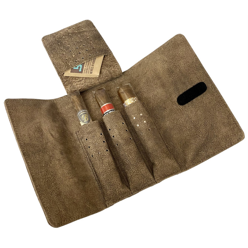 Henk Cigar Pouch Reindeer Vintage Leather Free U.S. shipping