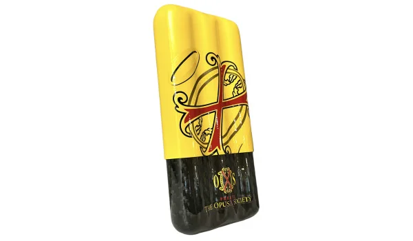 Fuente Opus X Society Carbon Fiber Θήκη Πούρων Κίτρινη και Μαύρη