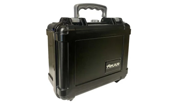 Xikar صندوق ترطيب سيجارات للسفر ، بلاستيك أسود 20 سيجاراً (225XI)