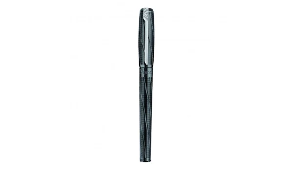 S.T. Dupont قلم بكرة دوارة أسود مع تشطيبات بولي يوريثين سبيكتر إصدار محدود