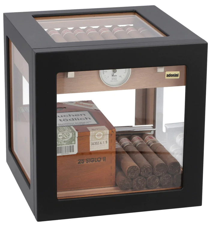 adorini Cube Deluxe Humidor Black
