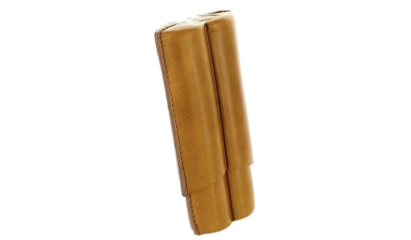 Lubinski Cigar Case Leather 2 Robusto, konjakki