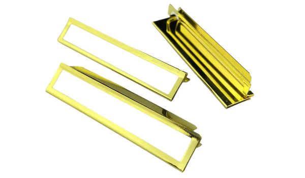 Аdorini Щипки за етикети Метални златни, опаковка от 3 бр.
