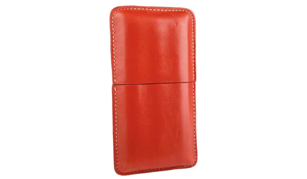 Tobacco Road Cigar Case red for 3 cigars