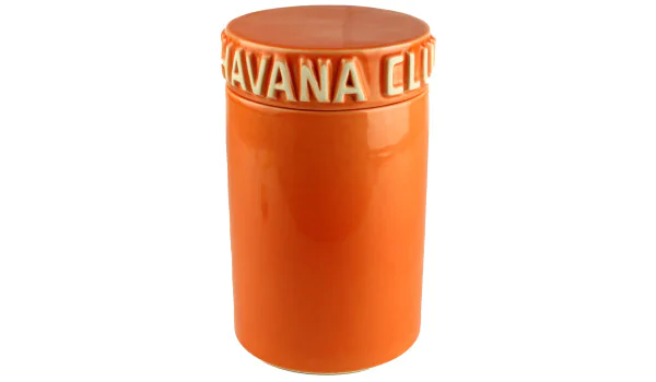 Frasco de charutos Havana Club Tinaja laranja