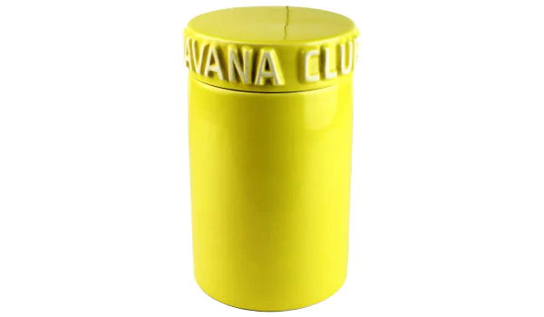 Frasco de charutos Havana Club Tinaja amarelo