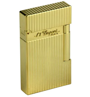 Žluto-zlatý zapalovač svisle žebrovaný S.T. Dupont Ligne 2 16827 obraz 101