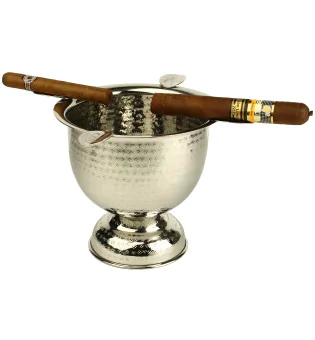 Stinky Cigar Ashtray tall Hammered Stainless Steel