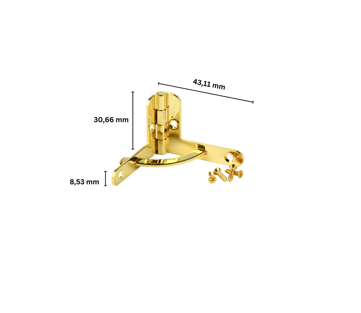 Quadrant Hinge Gold small 30x40mm