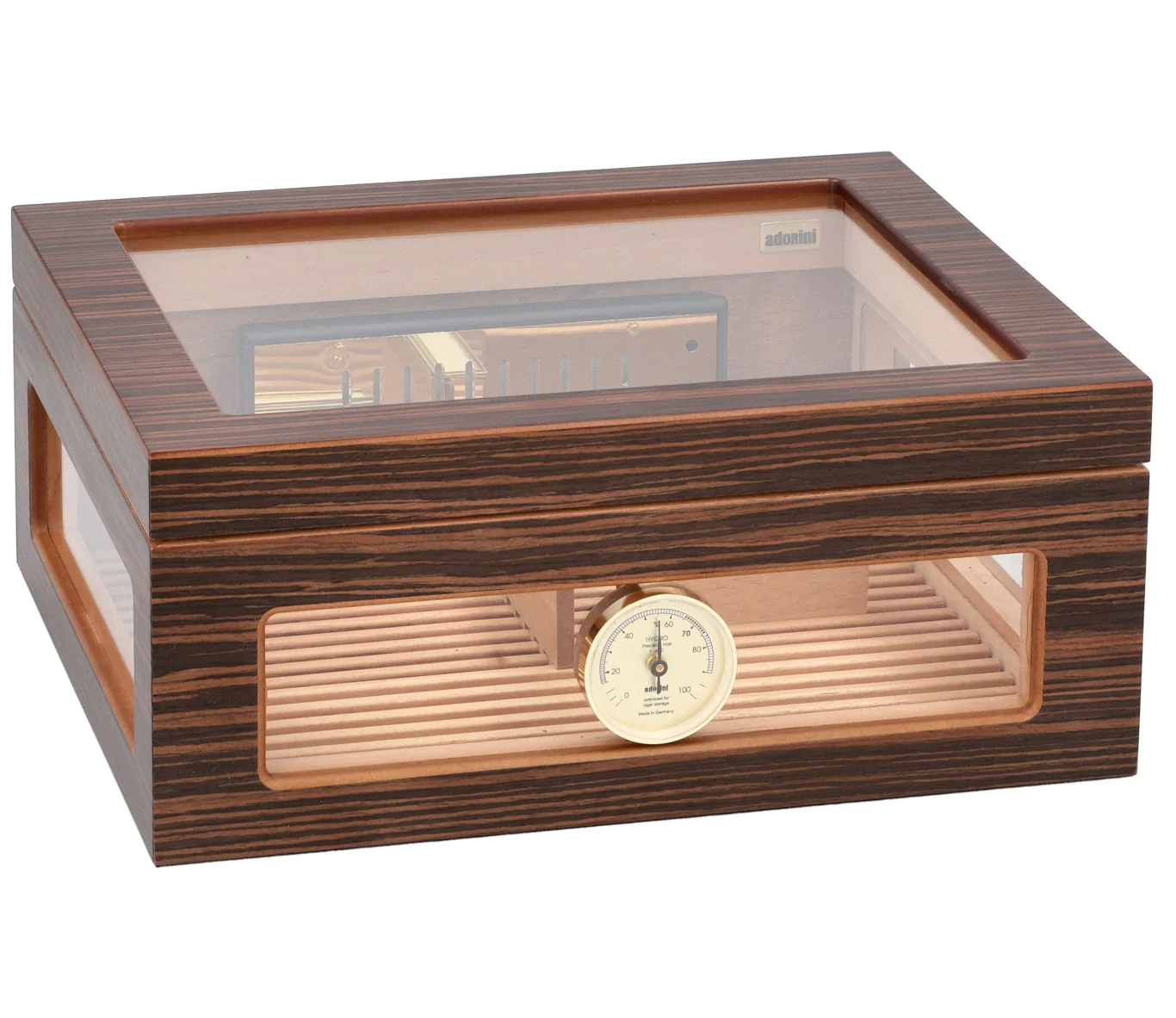 adorini Treviso Deluxe Glass Top Humidor Free U.S. shipping