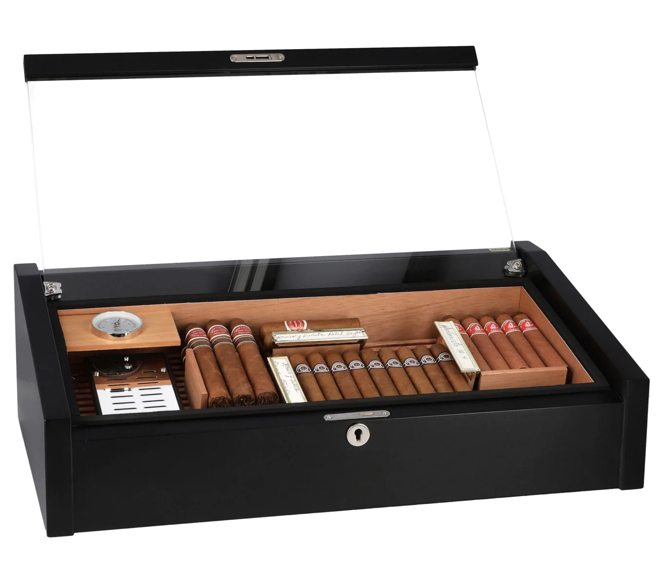 adorini Vega Deluxe Display Humidor Black Free U.S. shipping