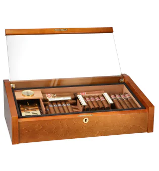 adorini Vega Deluxe Glass Top Humidor Mahogany photo 16