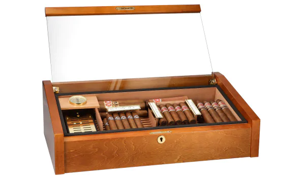 adorini Vega Deluxe Glass Top Humidor Mahogany photo 16