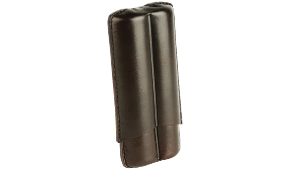 Lubinski Cigar Case Leather 2 Robusto, ruskea